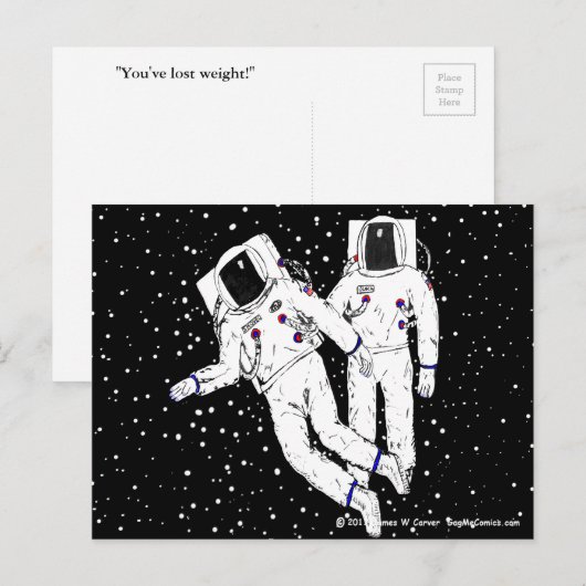 "Lost Weight" Briefkaart (Voorkant / Achterkant)