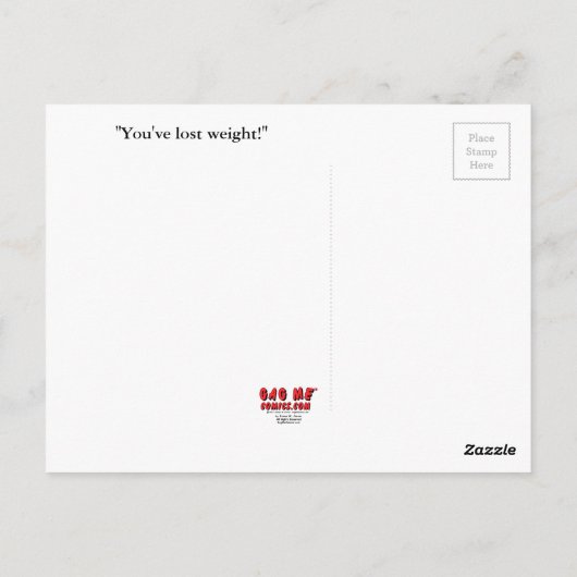 "Lost Weight" Briefkaart (Achterkant)