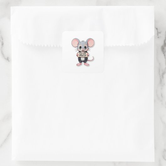 Lost Without You! – Tiny Mouse Sticker (Tas)