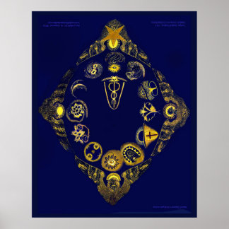 Lost Zodiac of Rudof Steiner (groot, 30 x 24 inch) Poster
