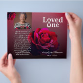 Loste One Red Rose Memorial Service Programme Flyer (Hand)