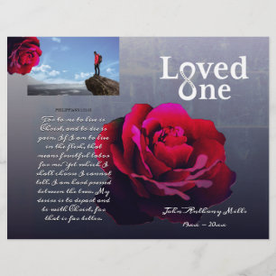 Loste One Red Rose Memorial Service Programme Flyer