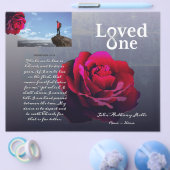 Loste One Red Rose Memorial Service Programme Flyer (Enkel)