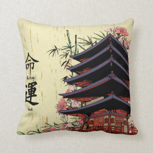 lot bestemmingskanji Japanse pagode kersenbloesem Kussen