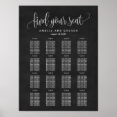 Lot Calligrafie - EDITABLE KLOR - Zitkaart Poster (Voorkant)