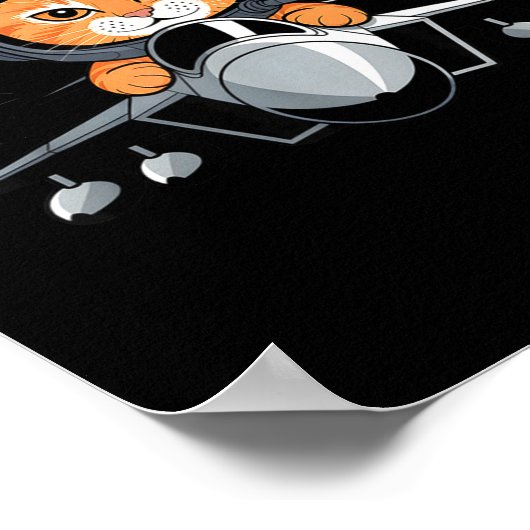 Lot Cat Fighter Jet Funny Aviation Kitty Design  Poster (Hoek)