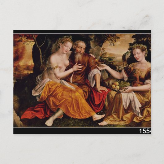 Lot en zijn Daughters, c.1565 Briefkaart (Voorkant)