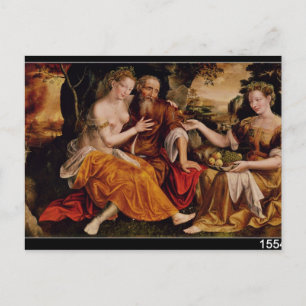 Lot en zijn Daughters, c.1565 Briefkaart