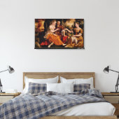 Lot en zijn Daughters, c.1565 Canvas Afdruk (Insitu (Slaapkamer))
