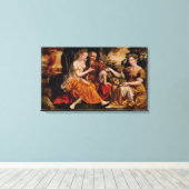 Lot en zijn Daughters, c.1565 Canvas Afdruk (Insitu (Houten vloer))