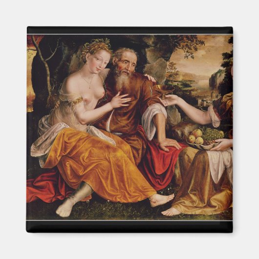 Lot en zijn Daughters, c.1565 Magneet (Voorkant)