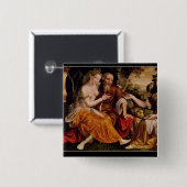 Lot en zijn Daughters, c.1565 Vierkante Button 5,1 Cm (Voorkant /achterkant)