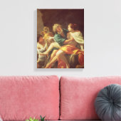 Lot en zijn Daughters, c.1630 (olie op canvas) Canvas Afdruk (Insitu (Woonkamer))