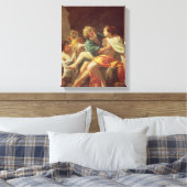 Lot en zijn Daughters, c.1630 (olie op canvas) Canvas Afdruk (Insitu (Slaapkamer))