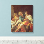 Lot en zijn Daughters, c.1630 (olie op canvas) Canvas Afdruk (Insitu (Houten vloer))