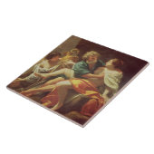 Lot en zijn Daughters, c.1630 (olie op canvas) Tegeltje (Zijkant)