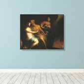 Lot en zijn Daughters (olie op doek) 3 Canvas Afdruk (Insitu (Houten vloer))