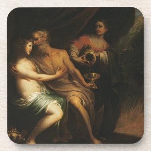 Lot en zijn Daughters (olie op doek) 3 Drankjes Onderzetter