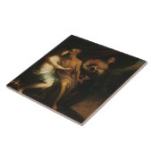 Lot en zijn Daughters (olie op doek) 3 Tegeltje (Zijkant)