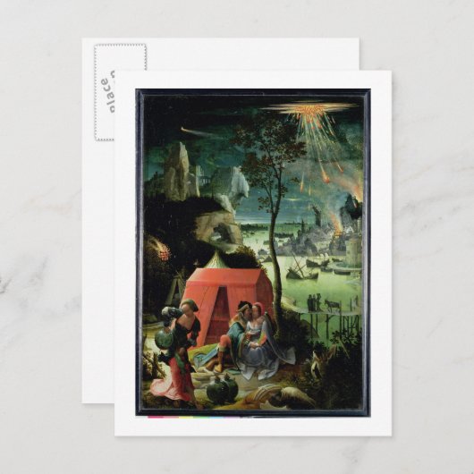 Lot en zijn Daughters (olie op het paneel) Briefkaart (Voorkant / Achterkant)