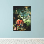 Lot en zijn Daughters (olie op het paneel) Canvas Afdruk (Insitu (Houten vloer))