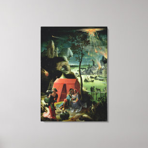 Lot en zijn Daughters (olie op het paneel) Canvas Afdruk