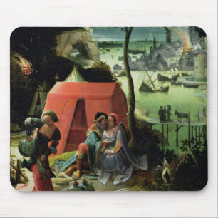 Lot en zijn Daughters (olie op het paneel) Muismat