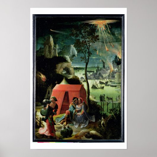 Lot en zijn Daughters (olie op het paneel) Poster (Voorkant)