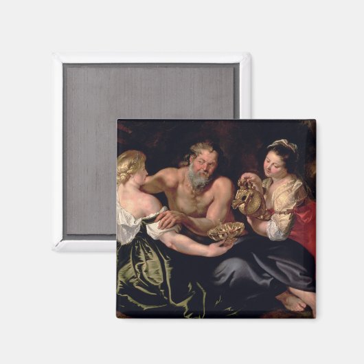 Lot en zijn dochters magneet (Voorkant / Achterkant)