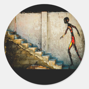 lot gaat naar huis ronde sticker