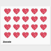 Lot hart op rood hart sticker (Vel)