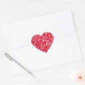 Lot hart op rood sticker (Envelop)