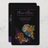 Lot in de Stars Tiger Art Wedding Kaart (Voorkant / Achterkant)
