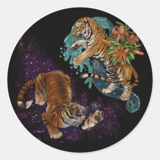 Lot in de sterren ronde sticker (Voorkant)