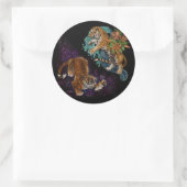 Lot in de sterren ronde sticker (Tas)