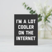 Lot koeler op Internet grappige citaat Briefkaart (Staand voorkant)