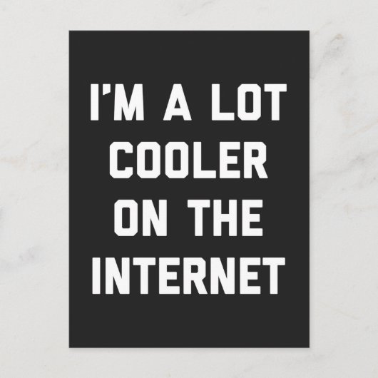 Lot koeler op Internet grappige citaat Briefkaart (Voorkant)