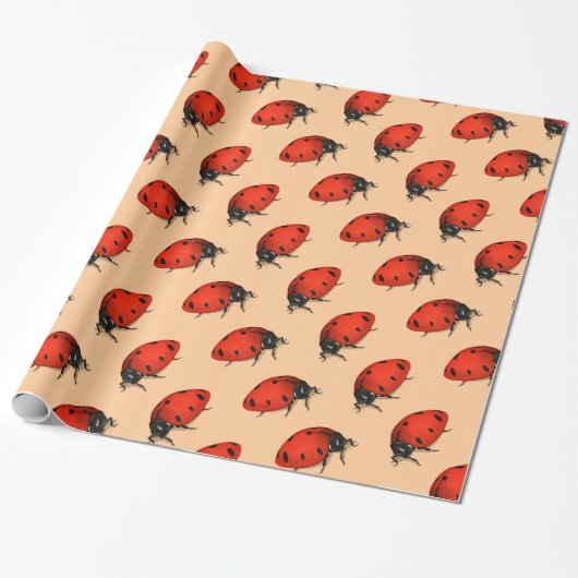Lot Ladybugs Cadeaupapier (Uitgerold)