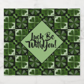 Lot mee met je Shamrock Checkerboard Patroon Bier Etiket (Enkel label)