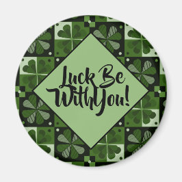 Lot mee met je Shamrock Checkerboard Patroon Magneet