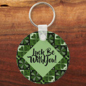 Lot mee met je Shamrock Checkerboard Patroon Sleutelhanger (Voorkant)