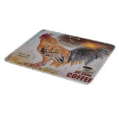 Lot Rooster  Fun Glass Cutting board Snijplank (Hoek)