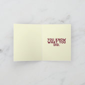 Lot steenkool die je weet wat je grappige kerst he kaart (Binnen)