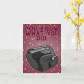 Lot steenkool die je weet wat je grappige kerst he kaart (Gele Bloem)