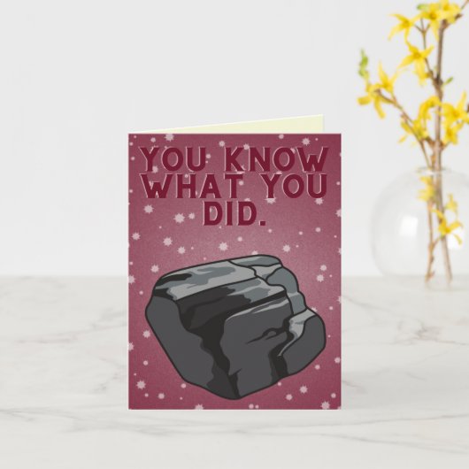 Lot steenkool die je weet wat je grappige kerst he kaart (Gele Bloem)