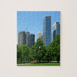 Lot van de Gebouwen van het Park van de Stad van C Legpuzzel