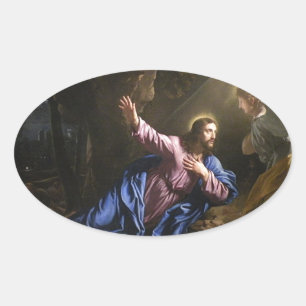 Lot van de Vrede van het Christendom van het Gebed Ovale Sticker