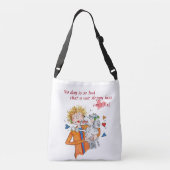 Loteerbare poedel likt onze vrouw in het rood crossbody tas (Achterkant)