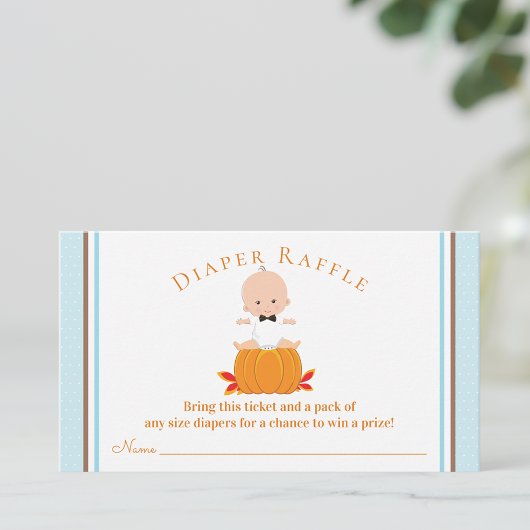 Lotekaartjes voor jongenspompoenluiers visitekaartje