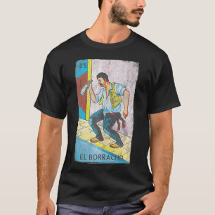 Loteria El Borracho Colorful Tarot Kaart T-shirt